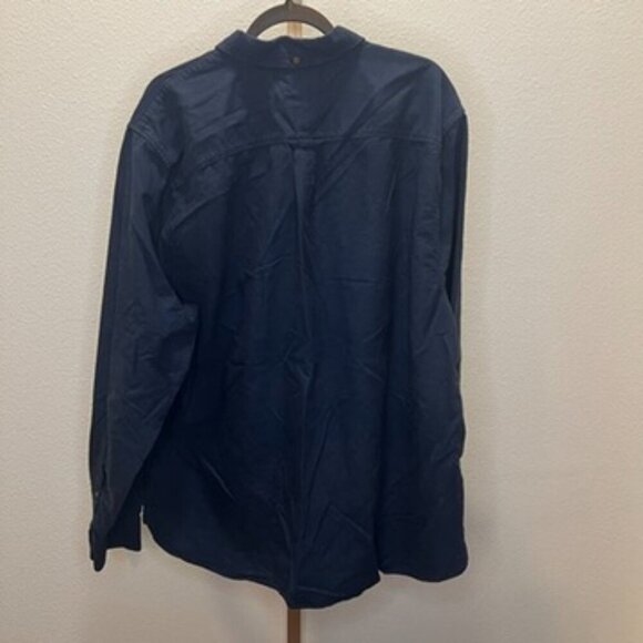Outerknown The Artist Oxford Long Sleeve Button Down Shirt - Navy Blue Size XXL - Picture 6 of 6